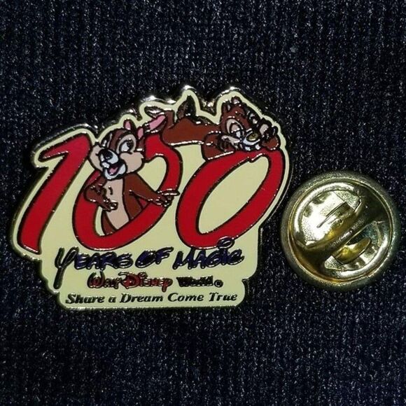 Disney Pin Chip & Dale 100 Years of Magic 2002 WDW VTG PP9852 9852 Flex Vacation - Picture 1 of 6